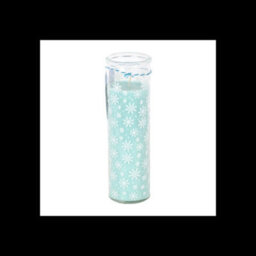 Snow Day Cotton & Coconut Tube Candle Snowflake Print Glass Candle - thumbnail 3