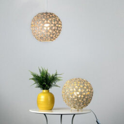 Valuelights Moroccan Contemporary Moroccan Style Shabby Chic Cream Metal Jewelled Ball Ceiling Light Shade (D)26Cm - thumbnail 4