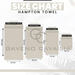 Gc Gaveno Cavailia Hampton Royal 4 Pack Jumbo Bath Sheet 80X170 Cream Egyptian Cotton Premier Super Absorbent Towel - thumbnail 5