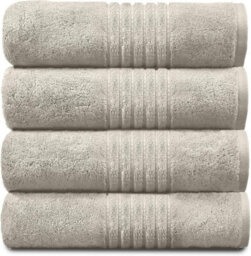 Gc Gaveno Cavailia Hampton Royal 4 Pack Jumbo Bath Sheet 80X170 Cream Egyptian Cotton Premier Super Absorbent Towel