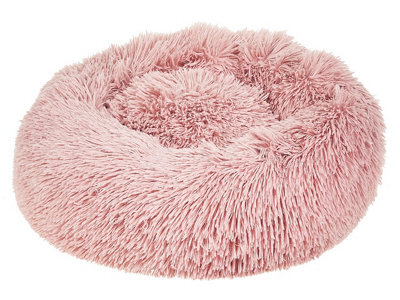 Beliani  Pet Bed Kulu Faux Fur Pink - image 1