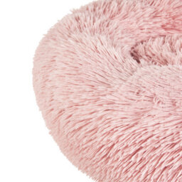 Beliani  Pet Bed Kulu Faux Fur Pink - thumbnail 4