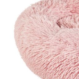 Beliani  Pet Bed Kulu Faux Fur Pink - thumbnail 5