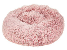 Beliani  Pet Bed Kulu Faux Fur Pink