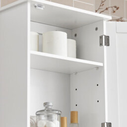Sobuy Bzr19-W Wall Mounted Single Door Bathroom Cabinet,white,w40Xd23Xh52 - thumbnail 8