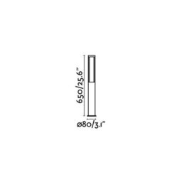 Luminosa Lighting Luminosa Logar Led Outdoor Short Bollard Light Dark Grey Ip54 - thumbnail 2
