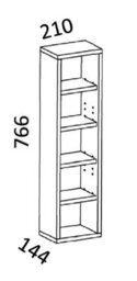 Vcm Wood Cd Dvd Stand Decorative Shelf Rasato L - thumbnail 4