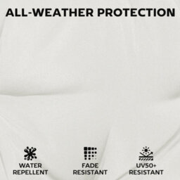 Outsunny Seat Cushions With Machine Washable Cover Cream White - thumbnail 5
