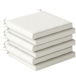 Outsunny Seat Cushions With Machine Washable Cover Cream White - thumbnail 2