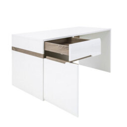 Furniture To Go Chelsea Desk/dressing Table In White With Oak Trim - thumbnail 3