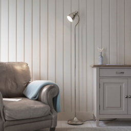 Luminosa Lighting Luminosa Classic Flexi Task Floor Lamp Bright Nickel Plate, 1X Gu10 - thumbnail 2