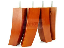 L&F 4X Replacement Furniture Legs Solid Wood Feet 185mm Height Sofas Chairs Settee Cabinets M8(8mm) Tsp2022 (Golden Oak) - thumbnail 4
