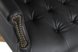 Teknik Chairman Super Large Executive Chair In Black Bonded Leather With Button Back Detailing - thumbnail 5