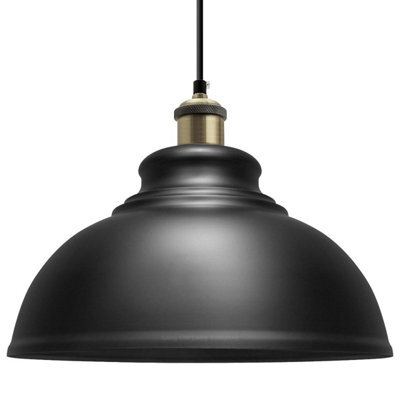 Long Life Lamps Company Vintage Industrial Black Metal Ceiling Pendant Light M0138 - image 1