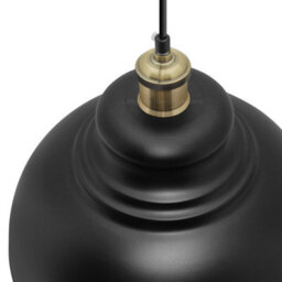 Long Life Lamps Company Vintage Industrial Black Metal Ceiling Pendant Light M0138 - thumbnail 5