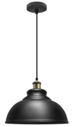 Long Life Lamps Company Vintage Industrial Black Metal Ceiling Pendant Light M0138 - thumbnail 3