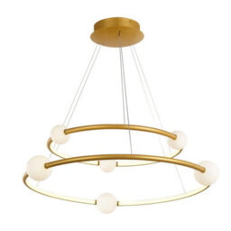 Luminosa Lighting Luminosa Modern Led Hanging Pendant Antique Bronze, Warm White 3000K 4600Lm Dimmable