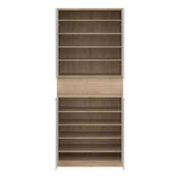 Furniture To Go Naia Shoe Cabinet With 4 Doors 1 Drawer In Jackson Hickory Oak And White (W) 80.4 X  (H) 191.7 X (D) 40Cm - thumbnail 7