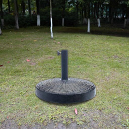 Ram Online Ram 10Kg Weight Black Weave Parasol Base With Rattan Effect Weave Style Base Umbrella Stand 52Cm Diameter - thumbnail 3
