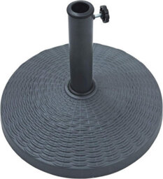 Ram Online Ram 10Kg Weight Black Weave Parasol Base With Rattan Effect Weave Style Base Umbrella Stand 52Cm Diameter - thumbnail 2