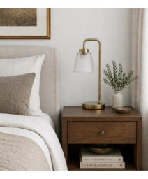 Lighting Supermarket Antique Arch Table Lamp With Mandalay Ribbed Clear Glass Shade - thumbnail 7