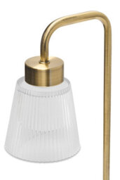 Lighting Supermarket Antique Arch Table Lamp With Mandalay Ribbed Clear Glass Shade - thumbnail 3