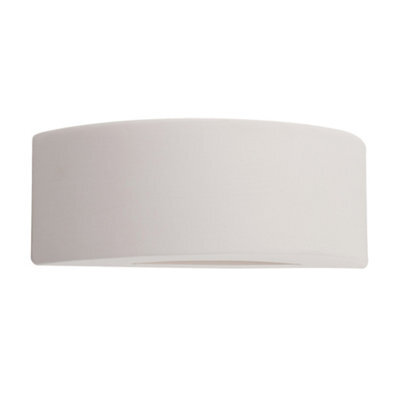 Valuelights Pair Of - Modern Curved Ceramic Uplighter Wall Wash Lamps In White Finish - image 1