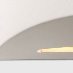 Valuelights Pair Of - Modern Curved Ceramic Uplighter Wall Wash Lamps In White Finish - thumbnail 3