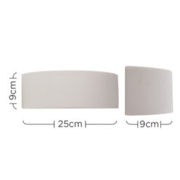 Valuelights Pair Of - Modern Curved Ceramic Uplighter Wall Wash Lamps In White Finish - thumbnail 7