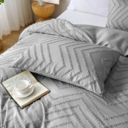 Lazzaro Tufted Single Duvet Cover Set Double Brushed Microfibre Single Bedding Set With Zipper Closure - thumbnail 7