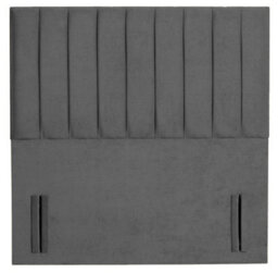 "Slumbre Portland Plush Velvet 5Ft Kingsize 50"" Floor Standing Headboard - Grey"