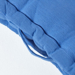 Homescapes Rajput Ribbed Cotton Floor Cushion Blue - thumbnail 4