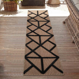 Harper Prism Pattern Water Resistant Indoor Area Rugs Black 200X290 Cm - thumbnail 5
