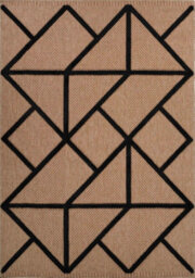 Harper Prism Pattern Water Resistant Indoor Area Rugs Black 200X290 Cm - thumbnail 3