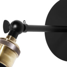 Beliani Wall Lamp, Adjustable Industrial Wall Light, Matte Black - thumbnail 7