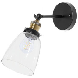 Beliani Wall Lamp, Adjustable Industrial Wall Light, Matte Black - thumbnail 2