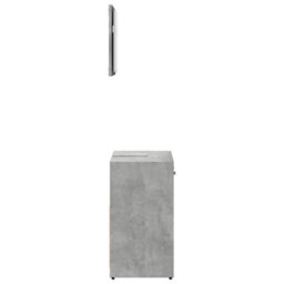 Walplus Bathroom Cabinet With Mirror Concrete Grey Engineered Wood - thumbnail 5
