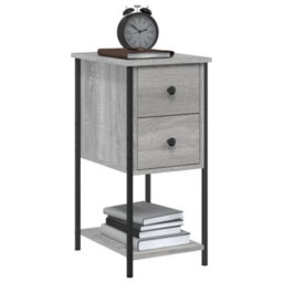 Walplus Bedside Cabinet Grey Sonoma 32X42X70 Cm Engineered Wood - thumbnail 3