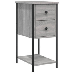 Walplus Bedside Cabinet Grey Sonoma 32X42X70 Cm Engineered Wood - thumbnail 2