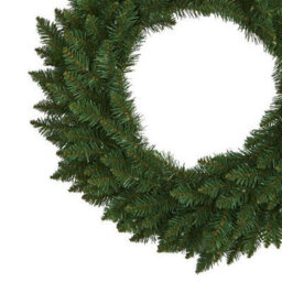 Shatchi 55Cm Imperial Pine Wreath Christmas Fireplaces Stairs Decoration With Non Pre-Lit, Plain Green - thumbnail 4