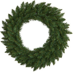 Shatchi 55Cm Imperial Pine Wreath Christmas Fireplaces Stairs Decoration With Non Pre-Lit, Plain Green - thumbnail 1