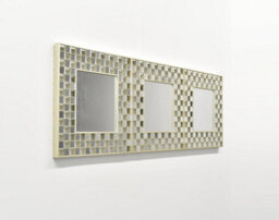 Biznest Set Of 3 40X40Cm Box Border Decorative Wall Mirror Square Home Decor Art Deco Style Mirrors Design - thumbnail 2