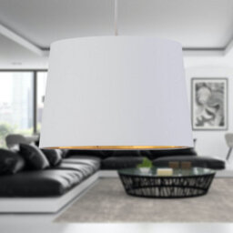 First Choice Lighting Set Of 2 Zoey White With Gold Inner Easy Fit Pendant Or Lamp Shades - thumbnail 5