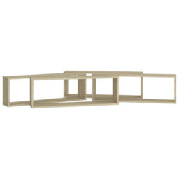 Berkfield Wall Cube Shelf 4 Pcs Sonoma Oak 80X15X26.5 Cm Engineered Wood - thumbnail 5