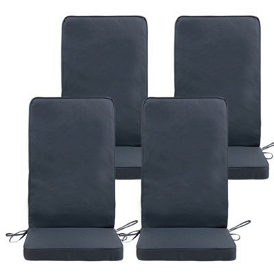 icon Outdoor High Back Seat Pad 4X Slate Grey - image 1