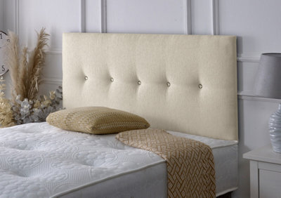 "Adore Designs Madrid Chenille 6Ft Super King 24"" Headboard - Ivory"