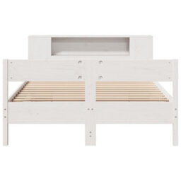 Berkfield Bookcase Bed Without Mattress White 160X200Cm Solid Wood Pine - thumbnail 4