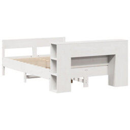 Berkfield Bookcase Bed Without Mattress White 160X200Cm Solid Wood Pine - thumbnail 6