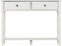 Seconique Stratford 2 Drawer Console Table White Shabby Chic - thumbnail 4