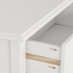 Seconique Stratford 2 Drawer Console Table White Shabby Chic - thumbnail 2